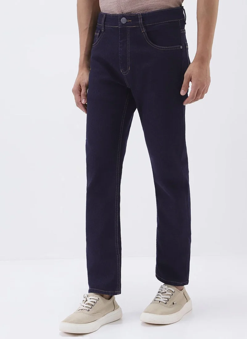 Urbano Fashion  Urbano Fashion Men's Dark Blue Slim Fit Denim Jeans Stretchable for Men | Best Price UAE